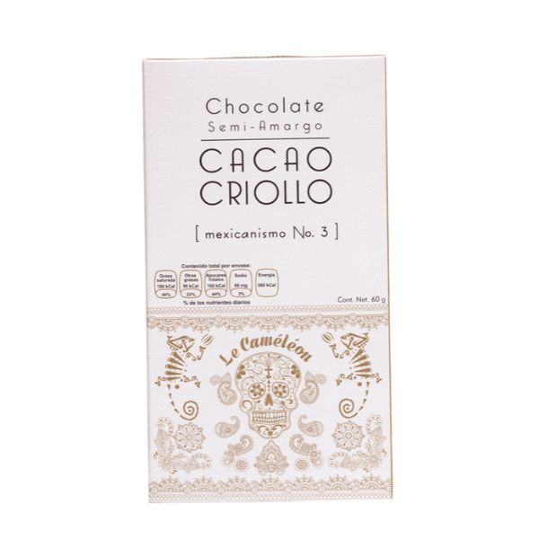 TABLETA DE CHOCOLATE CACAO CRIOLLO Chocolate