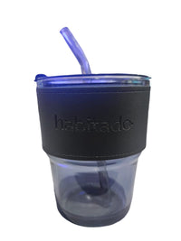 Taza y sorbete de cristal para café
