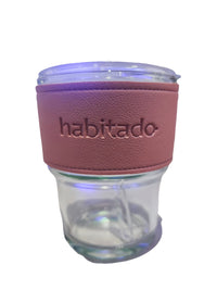 Taza y sorbete de cristal para café