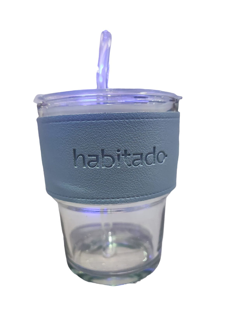 Taza y sorbete de cristal para café